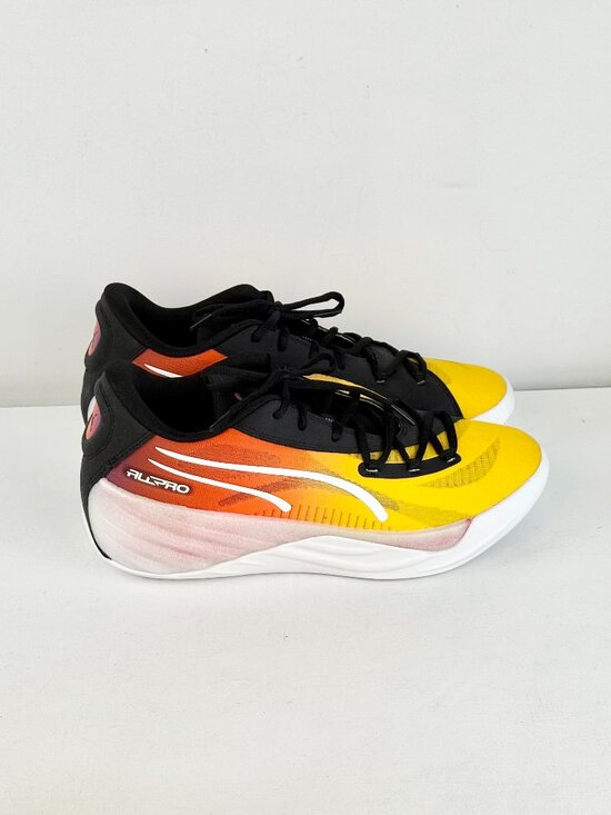Men\'s 11.5 - Puma ALL NITRO Showtime Basketball-Yellow Sizzle/Purple Glimmer main image 8